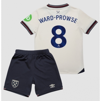 Billige Fotballdrakt West Ham United James Ward-Prowse #8 Replika Bortedraktsett Barn 2025-26 Kortermet (med bukser)